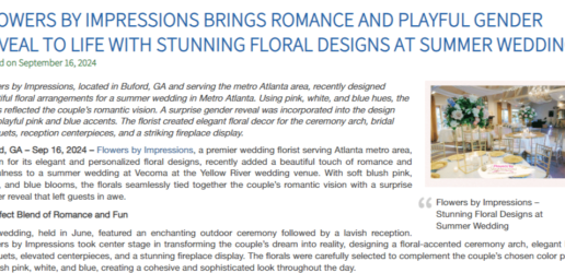 Flowers by Impressions Brings Romance and Playful Gender Reveal to Life with Stunning Floral Designs