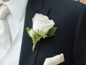 white flower boutonniere